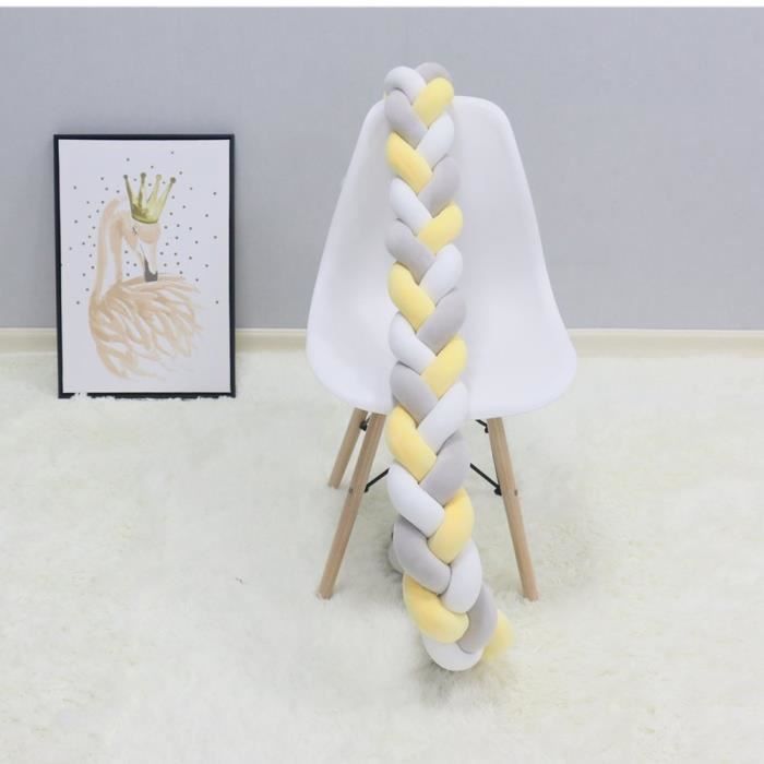 Tour De Lit Coussin Bebe Serpent Coussin Tresse Pare Chocs Velvet Berceau Pare Chocs Peluche Tressee Garderie Pour Nouveau Ne 3m Blanc Gris Jaune Cdiscount Pret A Porter