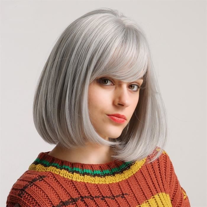 Perruque Femme Cheveux Gris