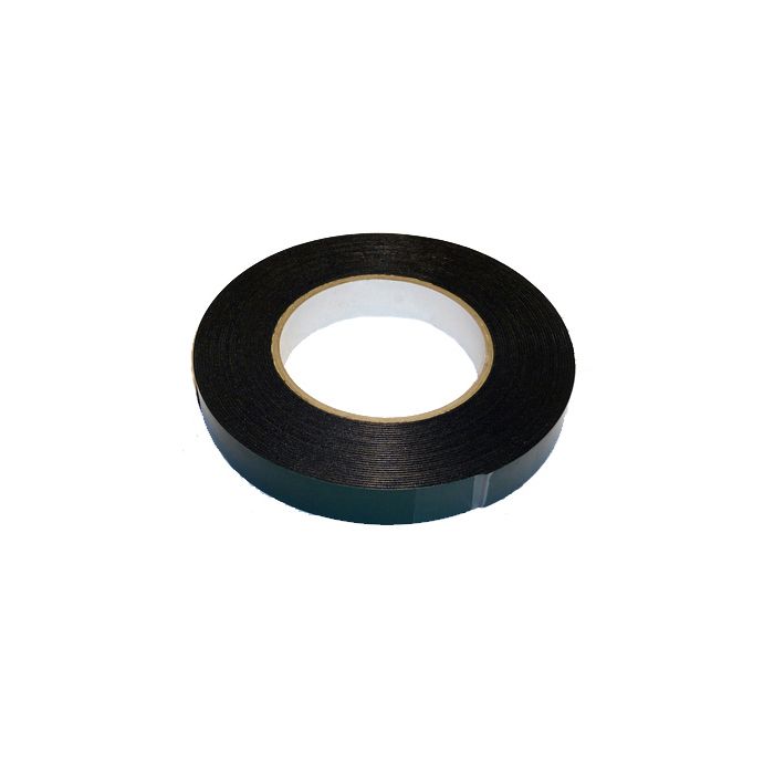 Ruban Adhésif Double Face HPX En Mousse Noire - 19mm X 2m - Forte Adhérence (1mm D'épaisseur)