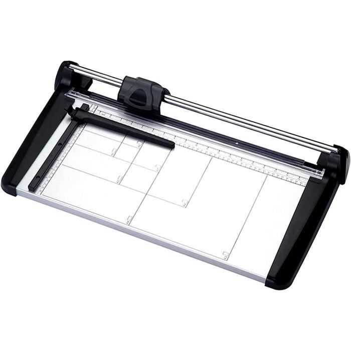 Coupe-papier A4 Portable Avec Règle - Massicot Léger Pour Papier, étiquettes, Photos - Coupe Droite Précise