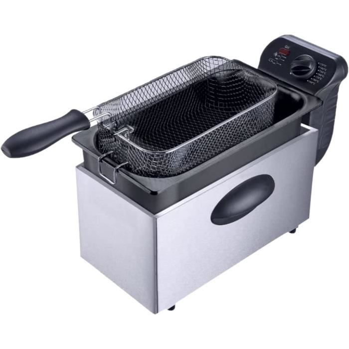 Friteuse électrique Bomann 3L – 2000W – Noir/Inox – Neuve Sous Emballage