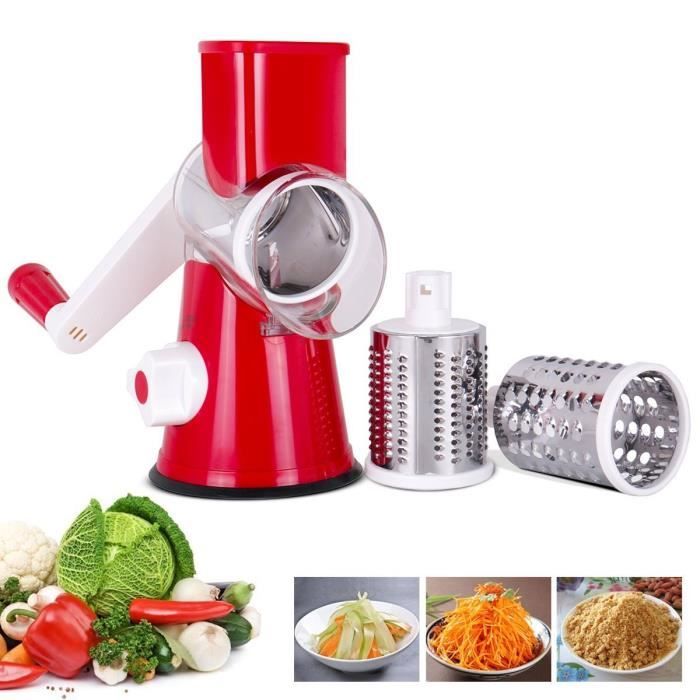 Coupe-Légumes Électrique Nictemaw 250W - 5 Lames Inox - Râpe Multifonction Pour Fruits, Légumes, Fromage - Grande Ouverture