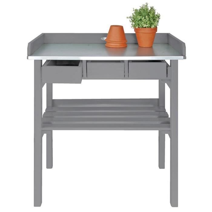 Table De Jardinerie Pour Rempotage Grise Achat Vente Table De