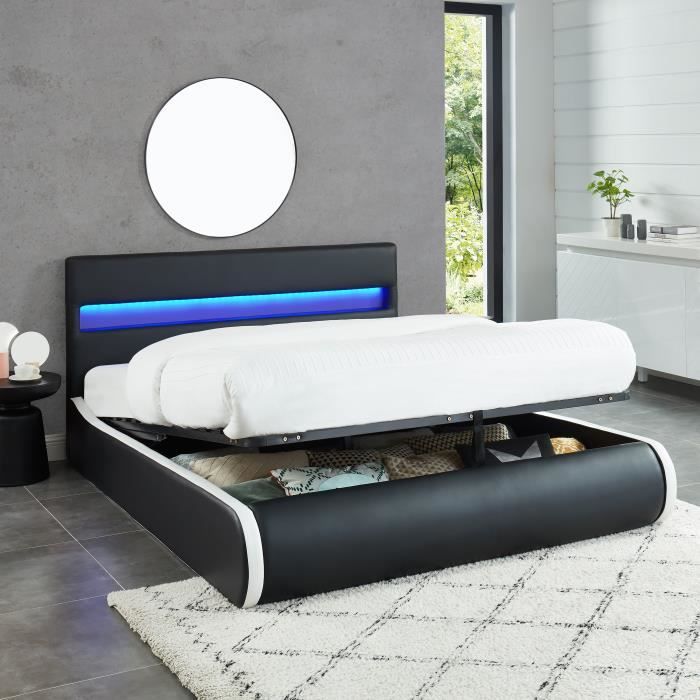 Lit Coffre Led Achat Vente Pas Cher