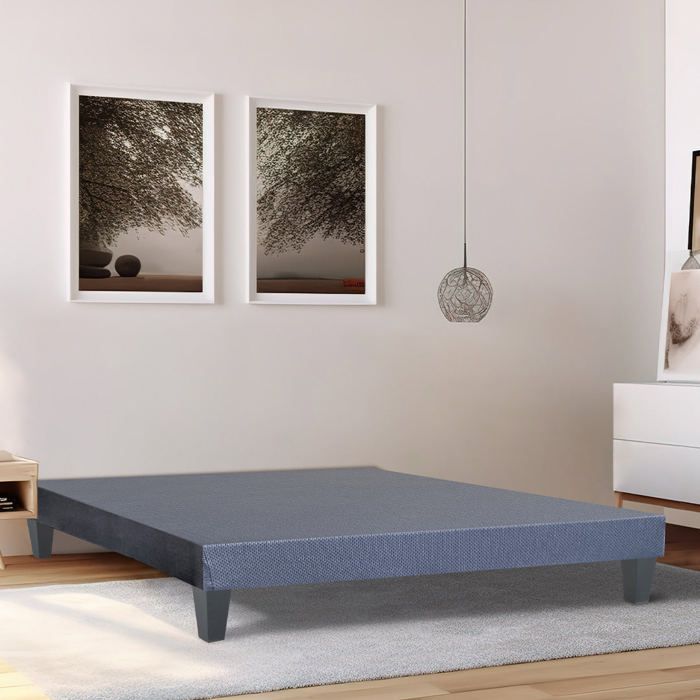 Sommier tapissier bois Kit 140x200 cm - Gris ciment Sommier tapissier bois Kit 140x200 cm - Gris ciment