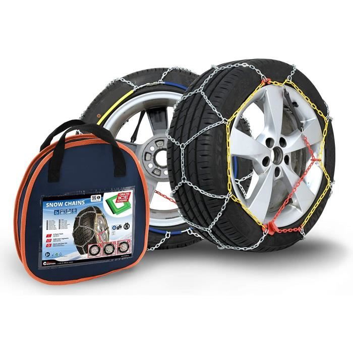 Chaînes à Neige Compass Pour Pneus 235/55 R18 - Certifiées ÖNORM Et TÜV - Paire De 2 - Épaisseur 3 Mm