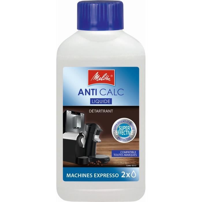 Détartrant liquide - MELITTA - Compatible avec machines à expresso automatique, capsules ou dosettes - 250 ml