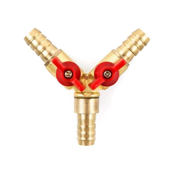 Raccord En Laiton En Forme De Té - 4 Mm - Pour Eau, Gaz, Huile - Pression Max 8 Bars, Température Max 90°C - Connexion Hexagonale
