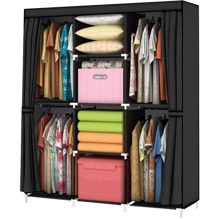 Armoire Vêtements Rangement Organisateur Penderie de vêtement 127 x 45