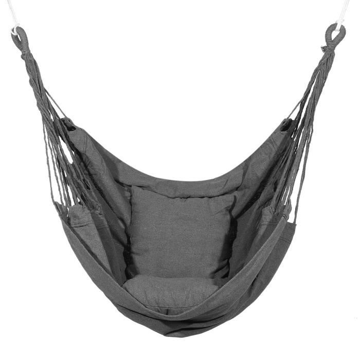 si/ège suspendu // balan/çoire suspendue // hamac hamac XXL 150 x 210 cm casa.pro beige