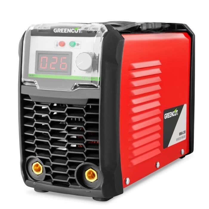 Greencut MMA200 - Soudeur DC Inverter, puissance entre 25A-200A