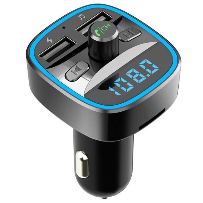 Chutoral Canghai Voiture MP3 Récepteur Bluetooth 5.0 Fm Émetteur Voiture Kit Mp3 Modulateur Lecteur Sans Fil Mains Libres Audio Récepteur Double USB Chargeur Rapide 