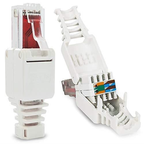 Prise Reseau Rj45 Cat 5 Lan Utp Montage Sans Outil 2x Cat 6 Prix Pas Cher Cdiscount