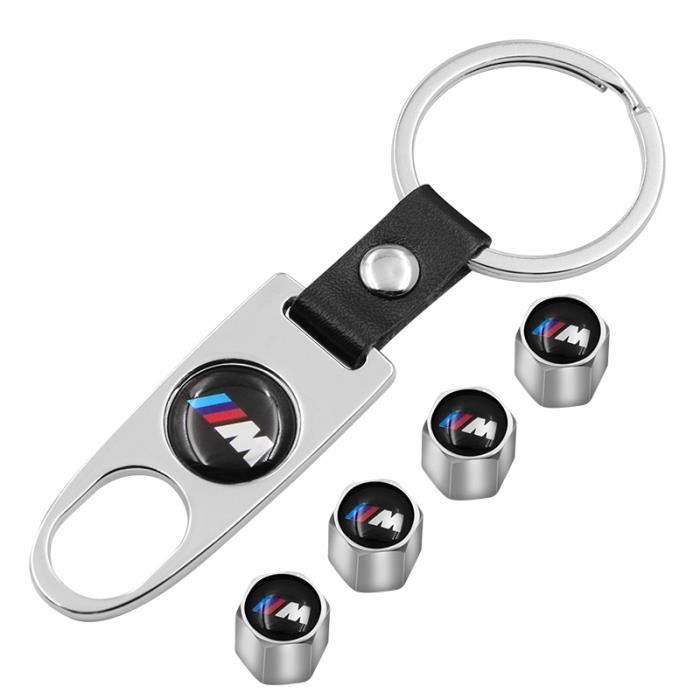 Bouchon de valve + Porte-clés logo BMW M ( Chrome )
