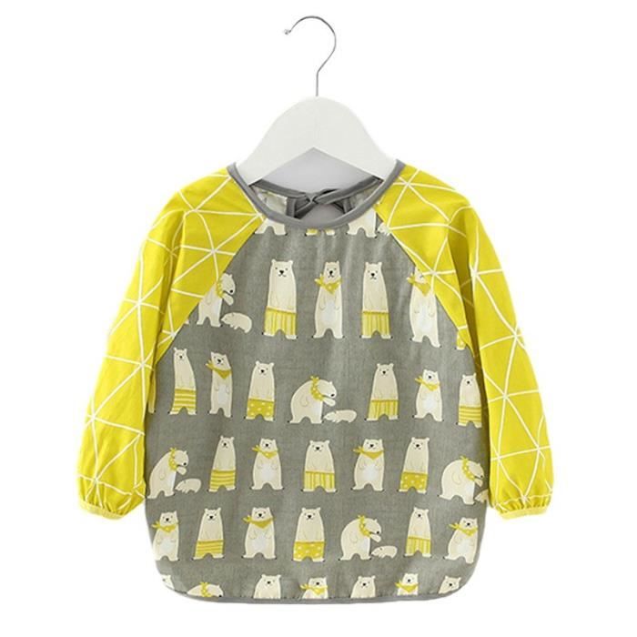 Bavoir à manches longues imperméable pour bébé enfants en bas âge Bavoir à manches longues imperméable pour bébé enfants en bas âge