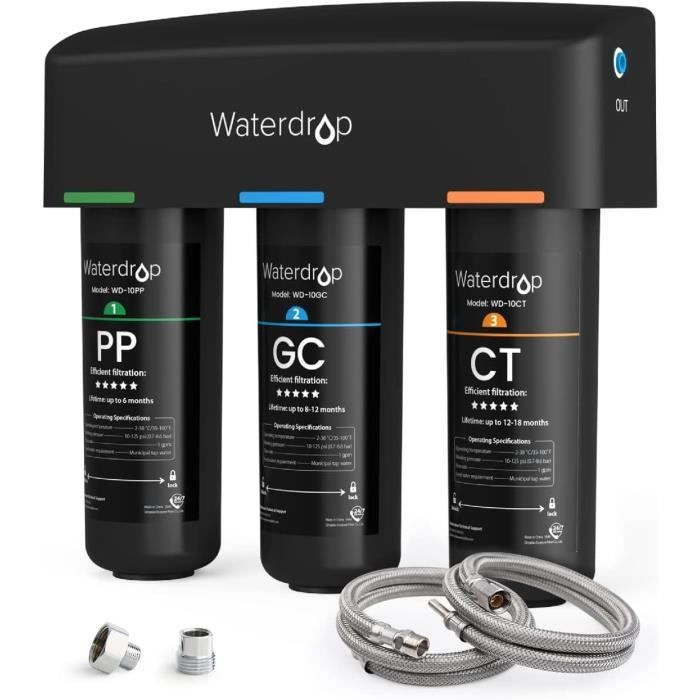 Filtre Waterdrop WD-10GC - Rechange Pour Systèmes TSA/TSB | Élimine Goût, Chlore Et Métaux Lourds