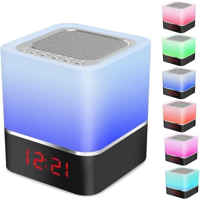 Lampe de chevet GENERIQUE Réveil Lumineux Enfant Lampe Radio avec Simulation Aube & Crépuscule
