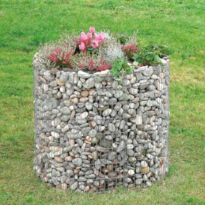 Bellissa Parterre Surélevé En Gabion Rond - Jardinière En Cage À Pierre  Ronde - Ø 92-72 Cm, H 80 Cm - Cdiscount Jardin