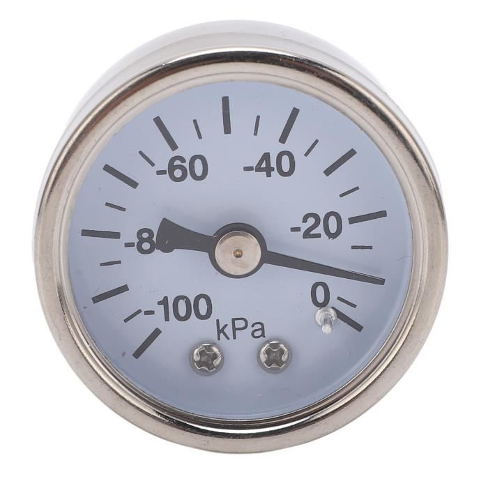 Manomètre Mécanique 0-160 Psi / 0-11 Bar - Connexion Arrière 1/8 BSPT, Double Échelle, Boîtier Inox Pour Air, Huile, Eau