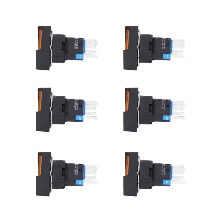 Interrupteur à Bouton-poussoir Double Circuit – Normalement Ouvert/fermé – 380V AC – Lot De 2 – Dimensions 74x55x29 Mm