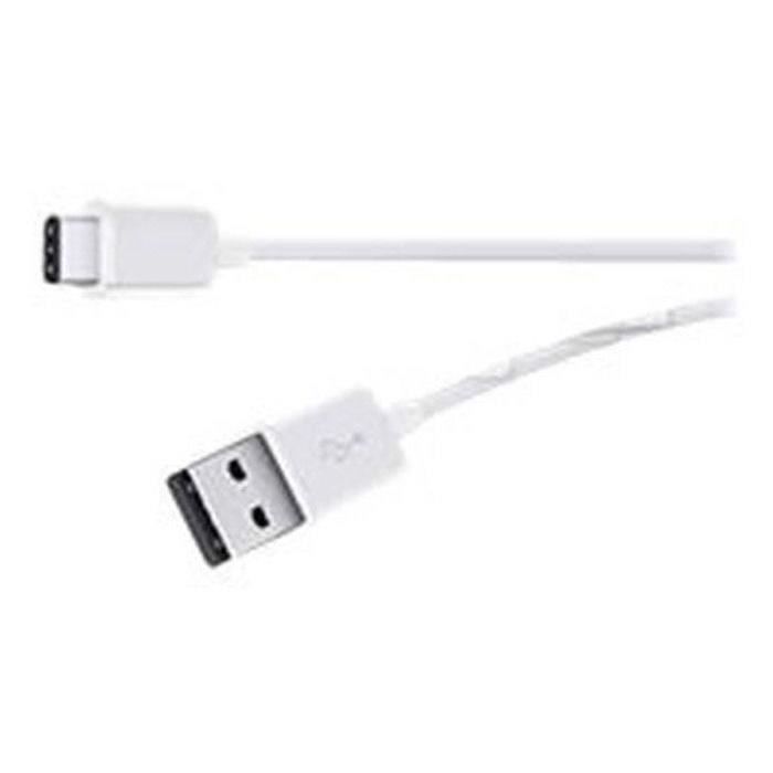 DLH Câble USB - USB-C (M) pour USB (M) - USB 3.1 - 3 A - 1 m - Connecteur C réversible - Blanc