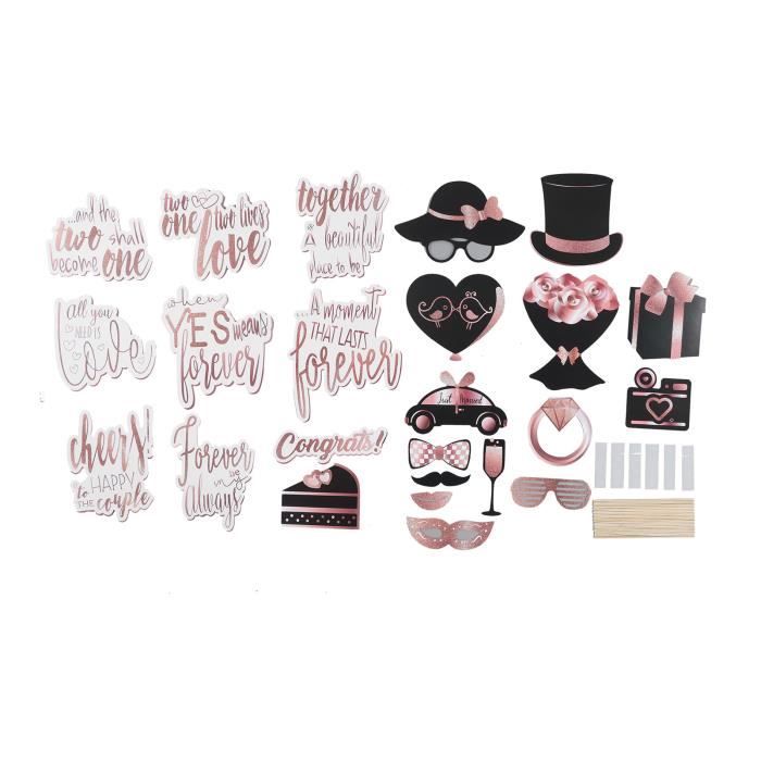 Accessoires Selfie Cadre Carton 31 Pièces Cadre Selfie Noël JPYH - 31 Accessoires Photomaton - Décoration Fête Anniversaire Accessoires Selfie Noël