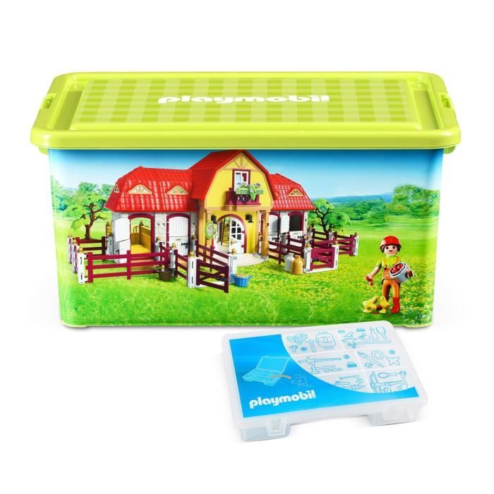 boite de rangement playmobil 23l