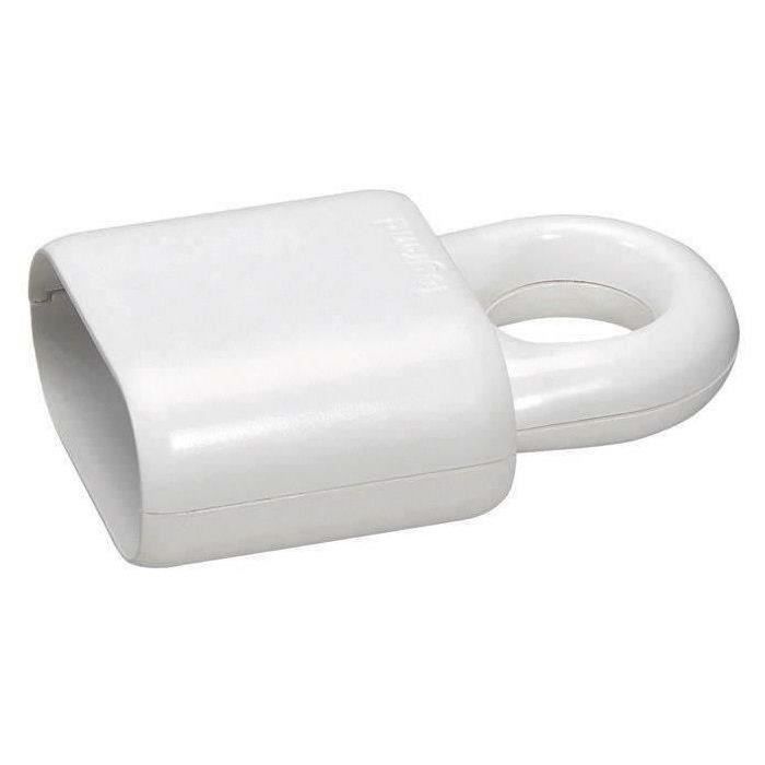 Fiche femelle en plastique - 2 phases - 6 A - blanc