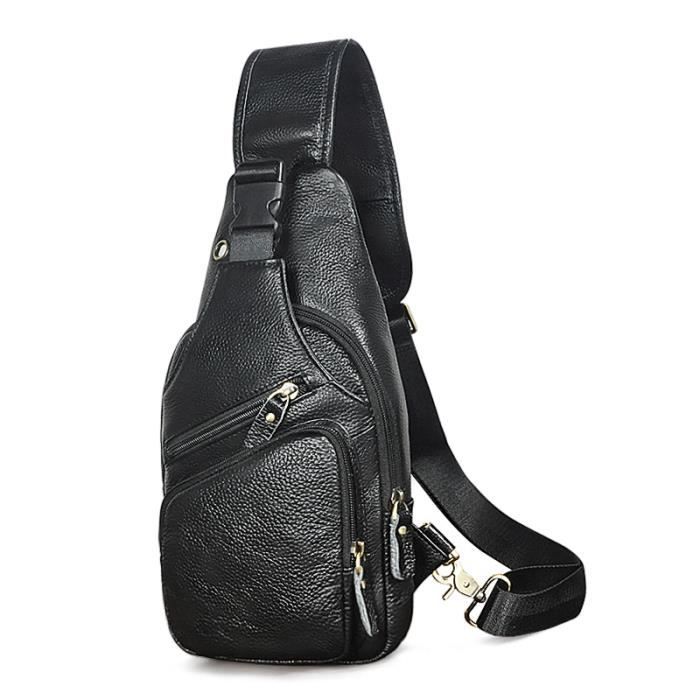 Sac à Main En Cuir Véritable Fait Main Au Maroc - Bandoulière & Poignée - Taille Moyenne (35x20x20 Cm) - Neuf