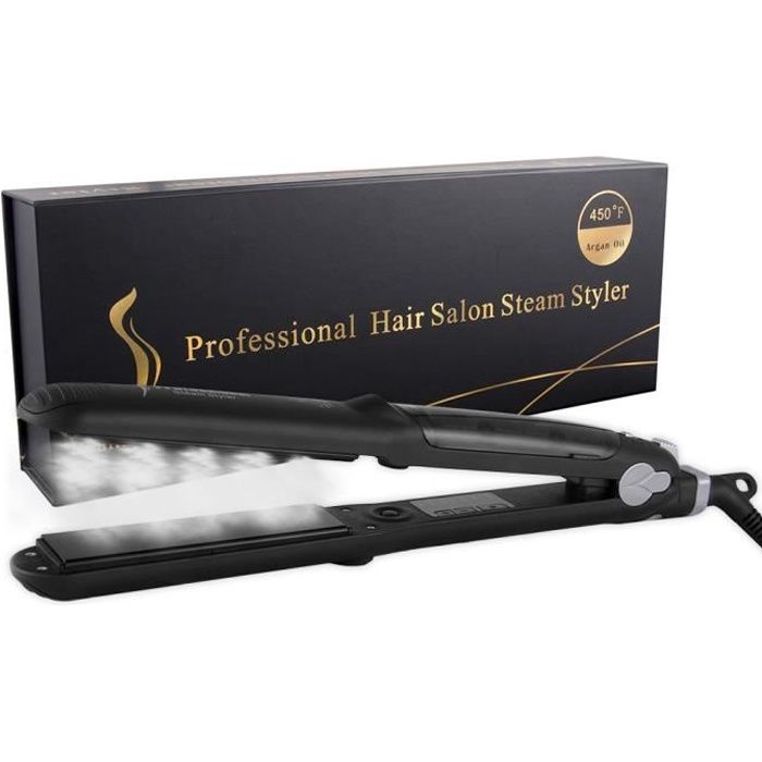 lhuile dargan steam lisseur professionnels 450f flat iron injection fers à défriser les cheveux peinture de style outils