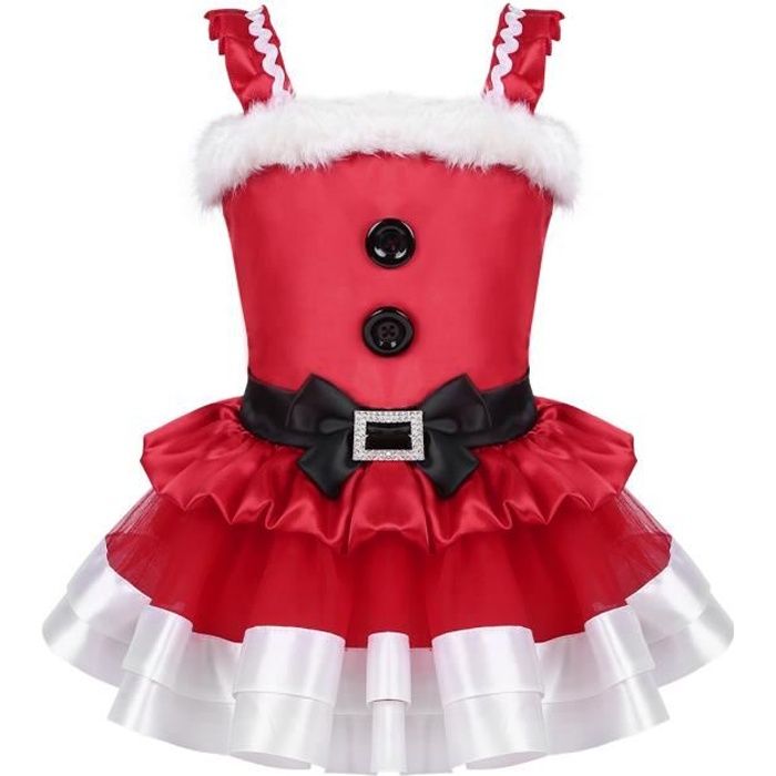 Yizyif Robe Noel Fille Bebe Tutu Robe Princesse Costume Mere Noel Soiree 6 Mois 5 Ans Rouge Cdiscount Jeux Jouets