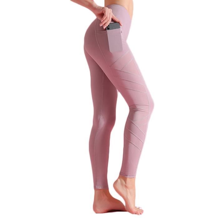 Coures Pantalon Femme Taille Haute pour contrôler du Ventre CAMBIVO Legging de Sport Femme Pantalon de Yoga avec Poches Exercices Pantalon de Sport avec Tissu Etirable pour Pilates