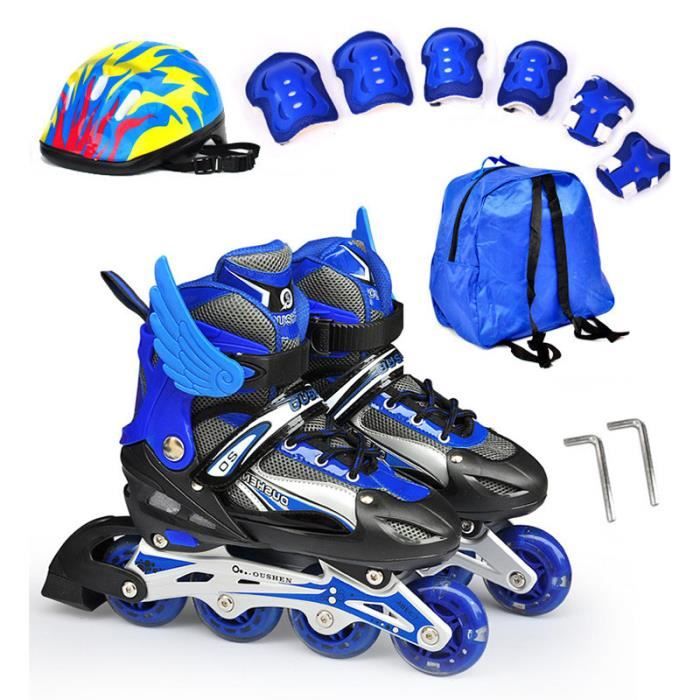 Patins Roulettes en Ligne Enfant avec Protections Pointure