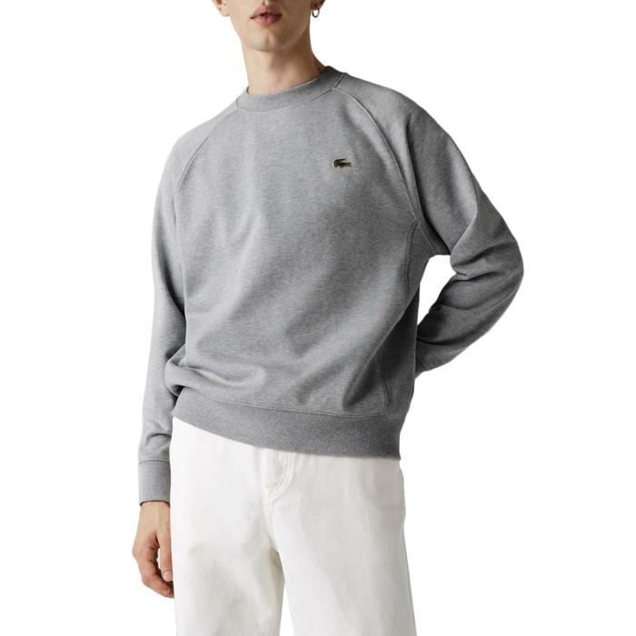 Sweat Lacoste Live Loose Fit Unisexe Gris Gris Cdiscount Pret a Porter