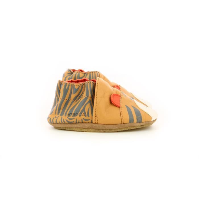 Chausson Bébé Robeez Gingerbear - Cuir Souple Semelle Antidérapante | Pour Garçon, Confort Et Naturel