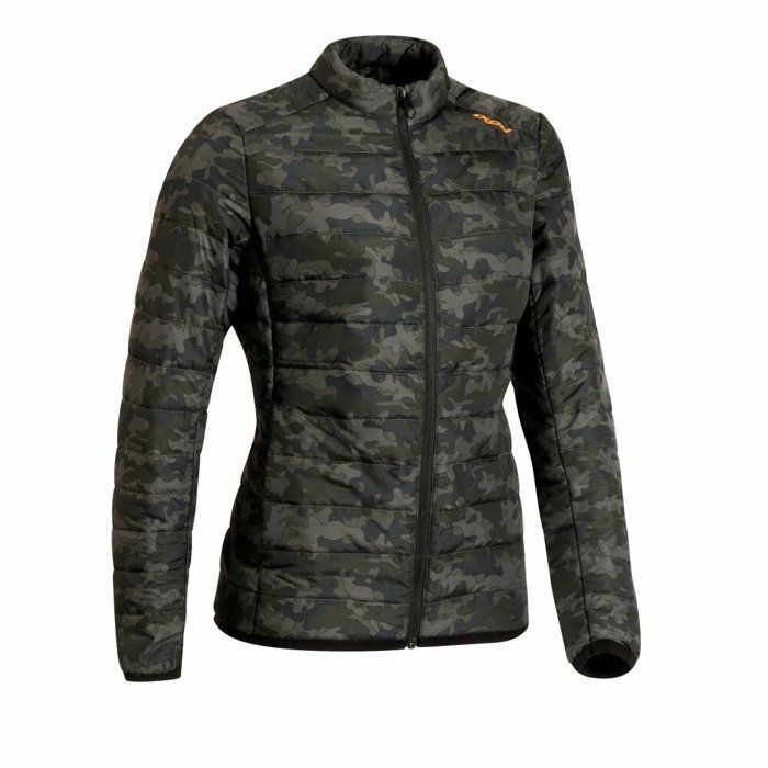 Blouson Moto Ixon Gotham Pour Femme - Noir Camouflage, Doublure Chaude Primaloft, Manches Softshell