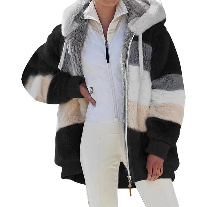 Veste en peluche on sale avec capuche