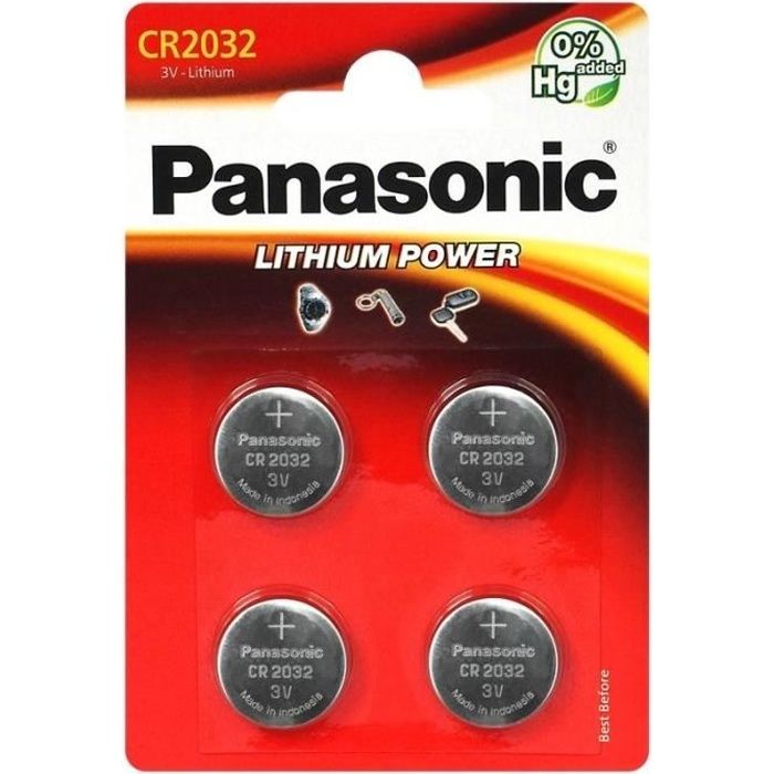 PANASONIC - Pile bouton lithium CR2032 X4 - Cdiscount Jeux - Jouets