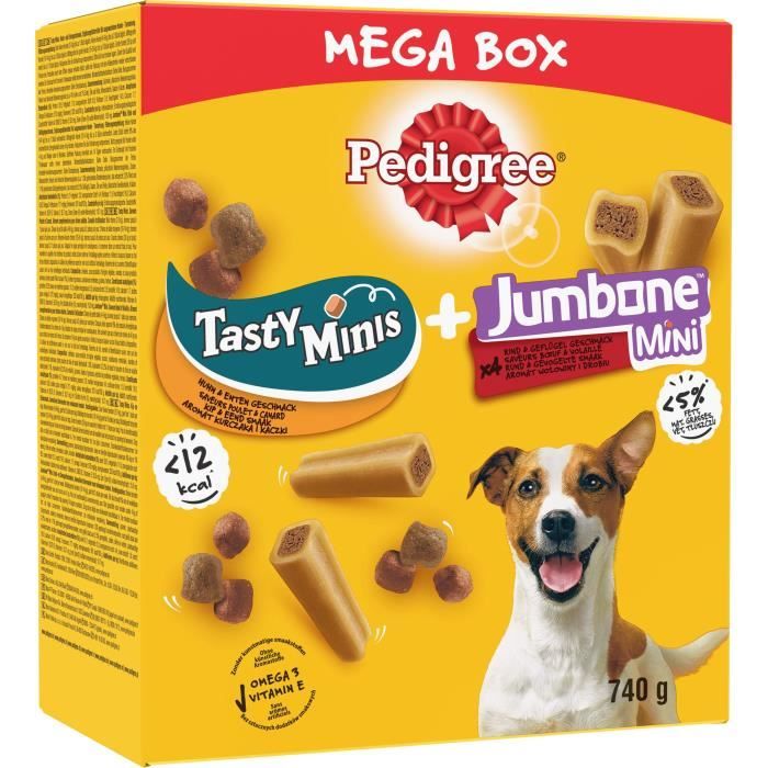 PEDIGREE Mega box récompenses tasty mini et jumbone mini - Pour chien - 740 g