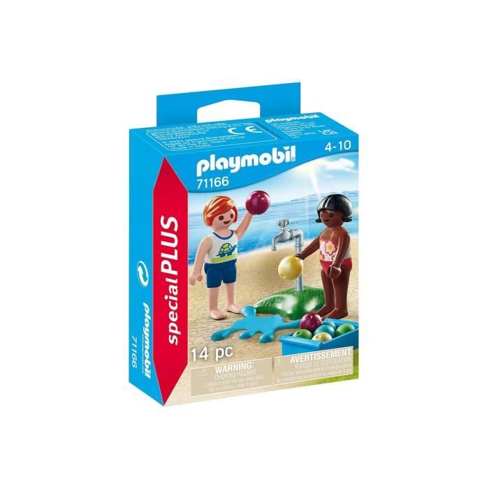 PLAYMOBIL - 71166 - Enfants et ballons d'eau - Jeu d'été pour enfants de 4 ans et plus