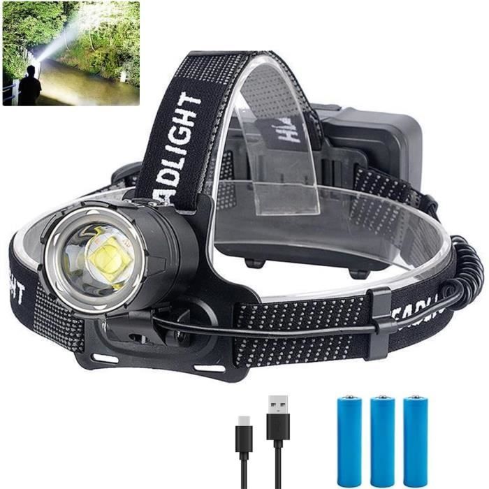 Lampe frontale super lumineuse rechargeable 1923