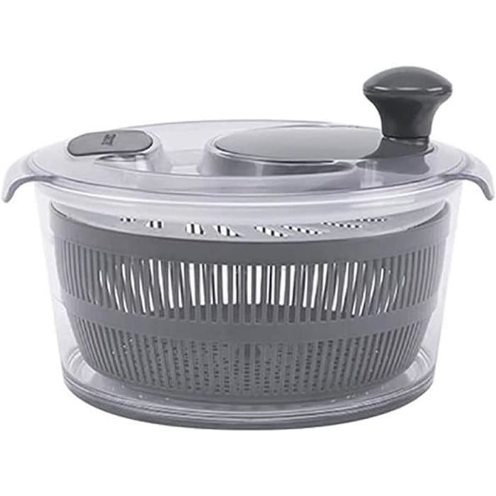 Essoreuse à salade en acier inoxydable de grande capacité avec base antidérapante pour fruits et légumes Essoreuse à salade en acier inoxydable de grande capacité avec base antidérapante pour fruits et légumes