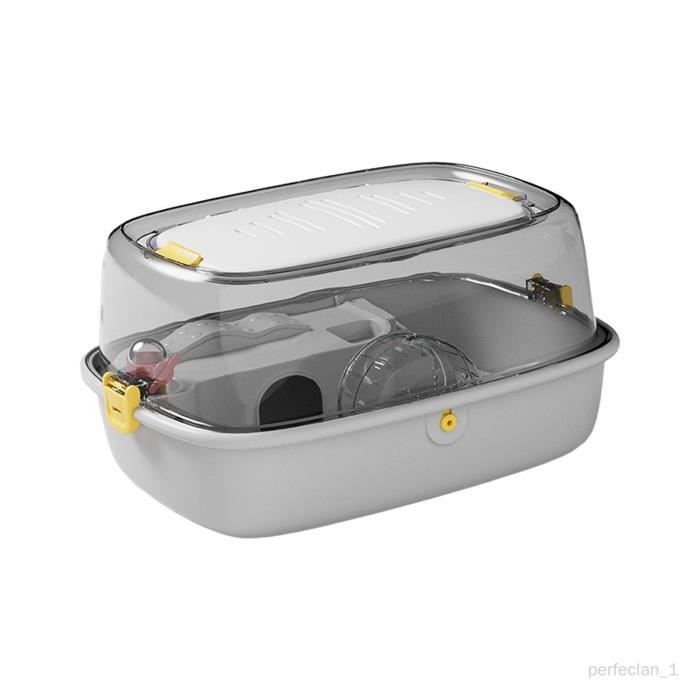 Meilleurs prix pour Habitat Grande cage à hamster avec bouteille d'eau, cage respirante pour petits animaux pour souris, rats, lapin, hérisson Gris