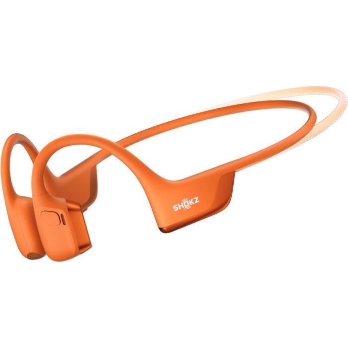 SHOKZ OpenRun Pro 2 Mini — Casque conduction osseuse Bluetooth 5.3 Orange IP55 12h USB-C