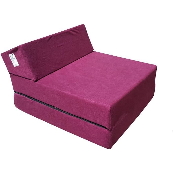 Natalia Spzoo Matelas de Jeunesse lit Fauteuil futon Pliable Pliant Choix  des Couleurs - Longueur 160 cm (Violet)8 - Cdiscount Maison