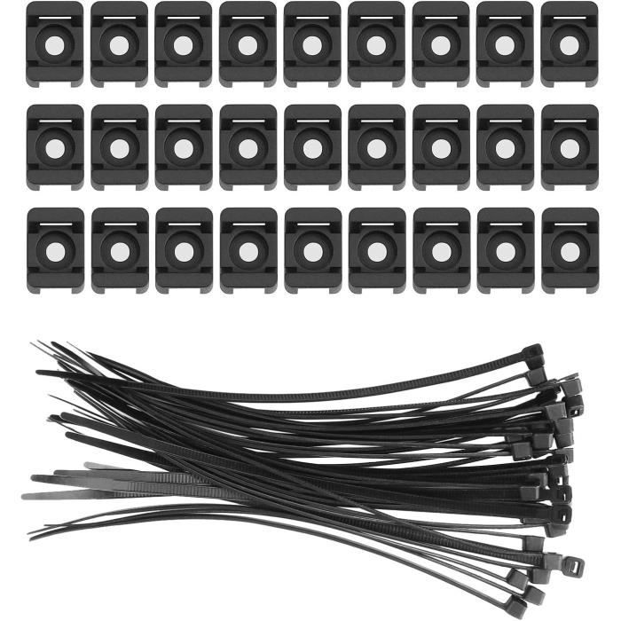 Belle Vous Kit 271 Pièces Colliers De Serrage Nylon Type R - 6 Tailles Avec Vis De Montage Pour Câbles Et Conduits