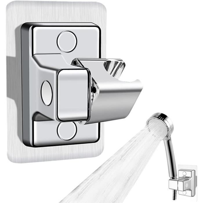 Support Ventouse 360° Pour Pommeau De Douche - En ABS Et Silicone - Fixation Sans Perçage Pour Salle De Bain