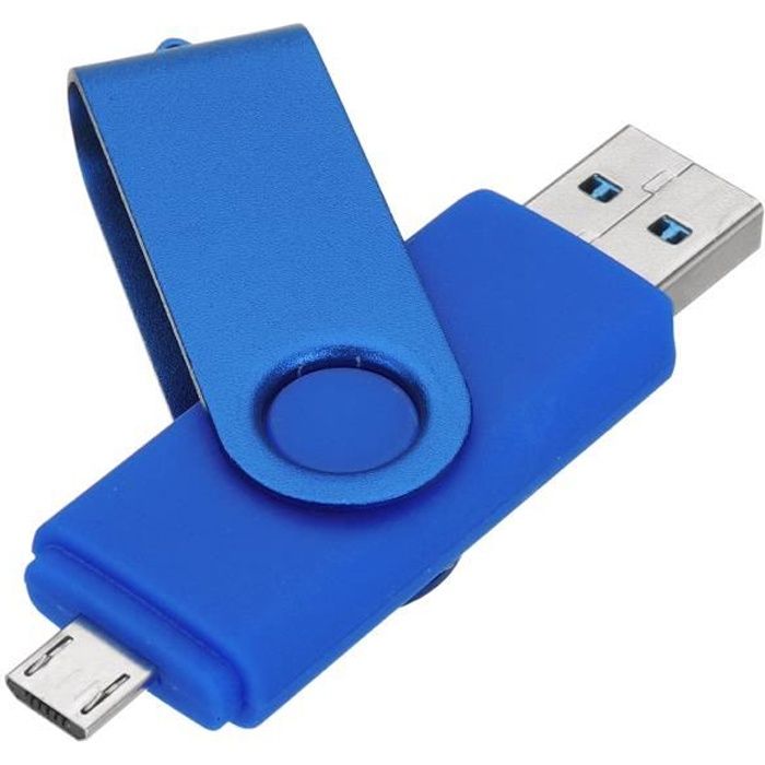 Une Clé Usb Bleue Avec Un Bouton Qui Indique 1 Dessus