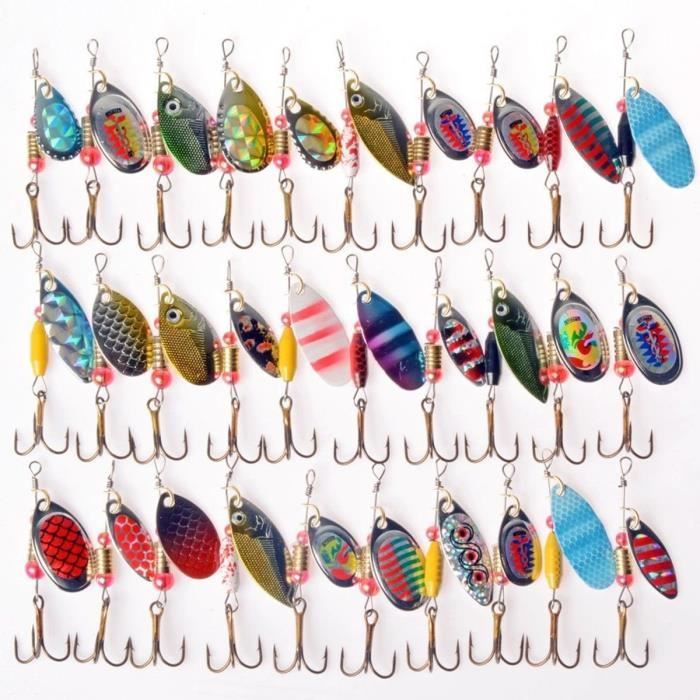 Kit De 16 Leurres De Pêche Walant - Cuillers Pivotantes Pour Truite Et Bass - Avec Sac Portable