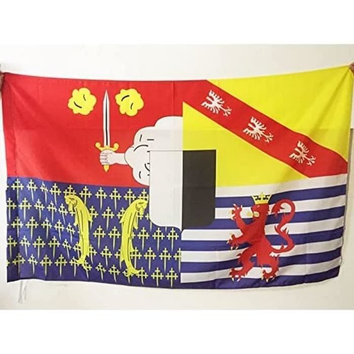 Drapeau Moselle 150X90 Cm Drapeau Département Mosselan 100